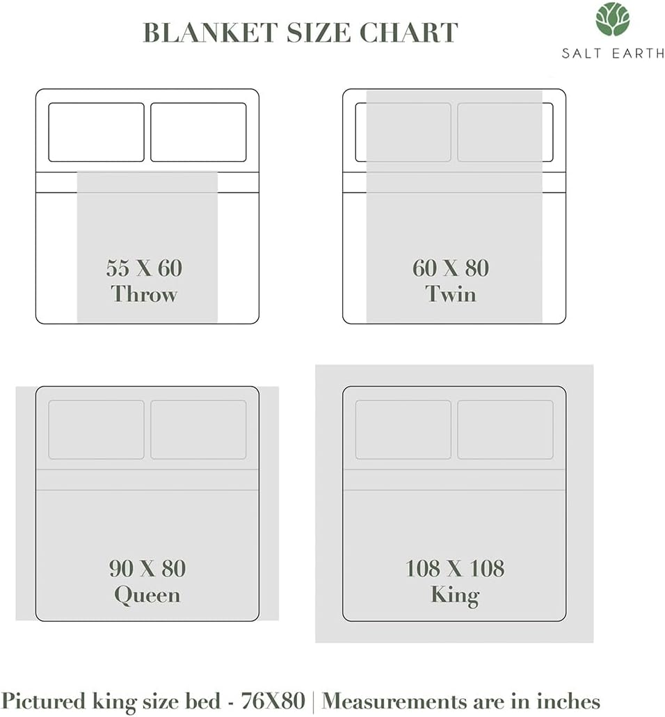 CozySea Organic Cotton Waffle Throw Blanket