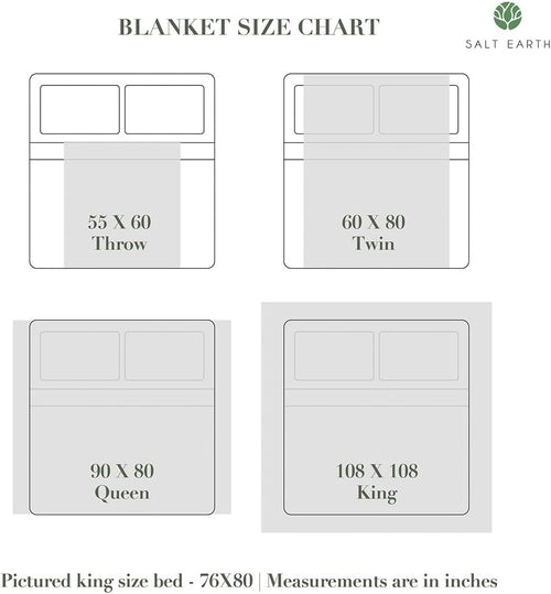 CozySea Organic Cotton Waffle Throw Blanket