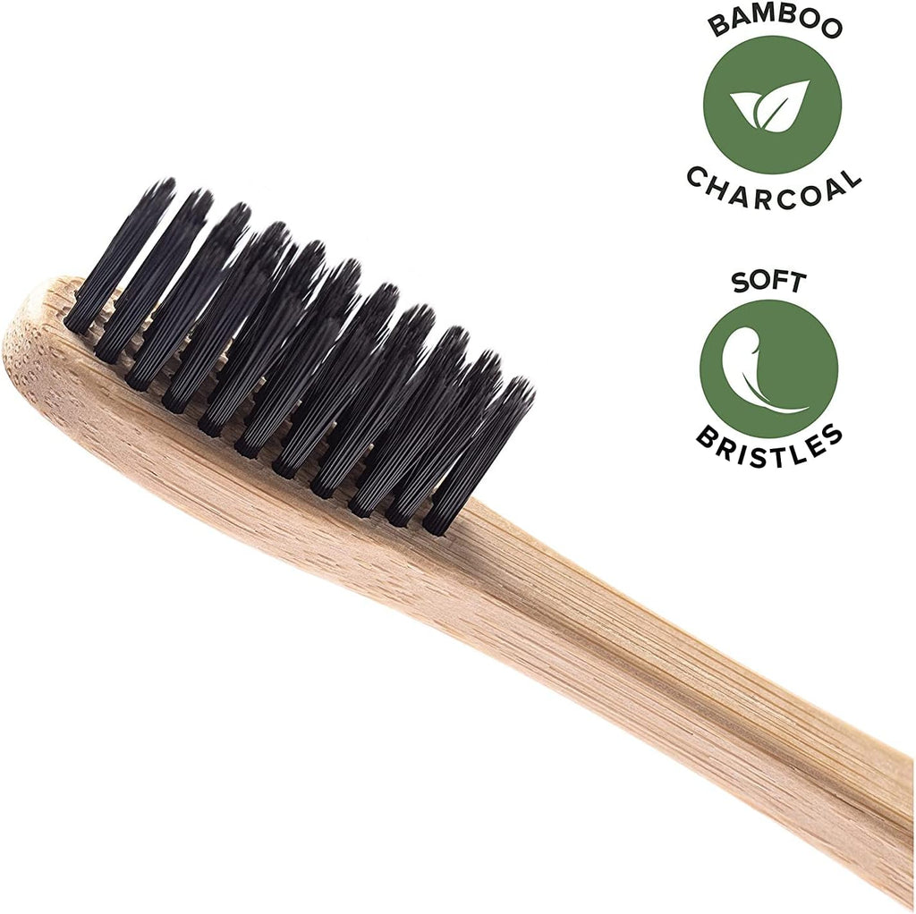 FreshBamboo Charcoal Toothbrush Pack Daily Clean Set