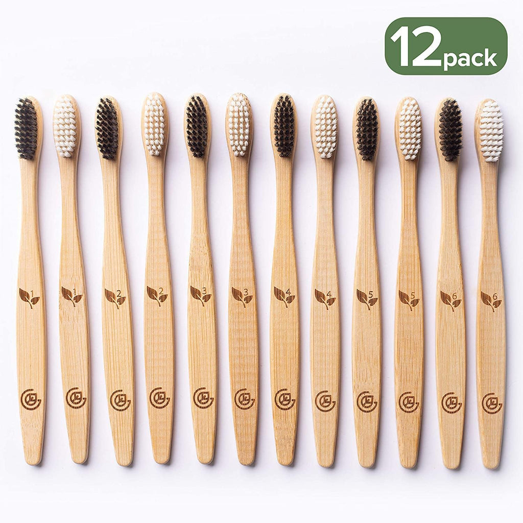 FreshBamboo Charcoal Toothbrush Pack Daily Clean Set