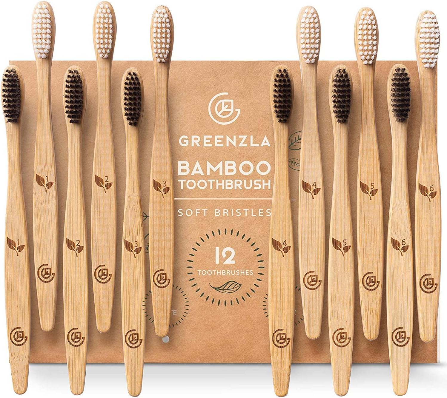 FreshBamboo Charcoal Toothbrush Pack Daily Clean Set