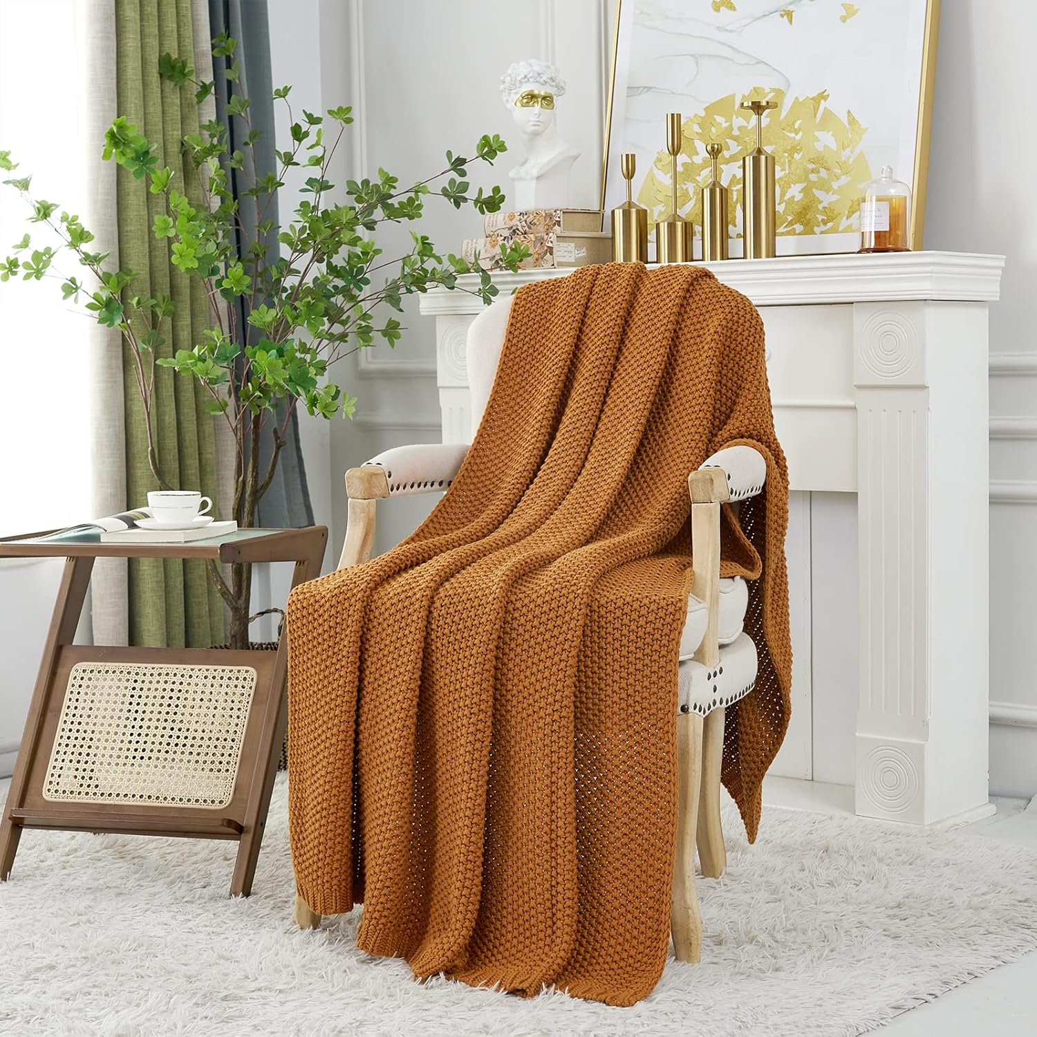 Cozy Cable Knit Throw