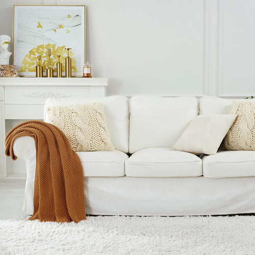 Cozy Cable Knit Throw